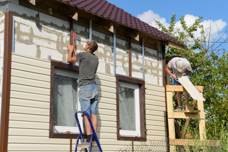 Siding Repair Worksite